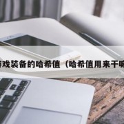 游戏装备的哈希值（哈希值用来干嘛）